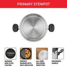 Load image into Gallery viewer, Tefal Primary Stainless Steel Stew Pot with Lid 24 cm - Room+

