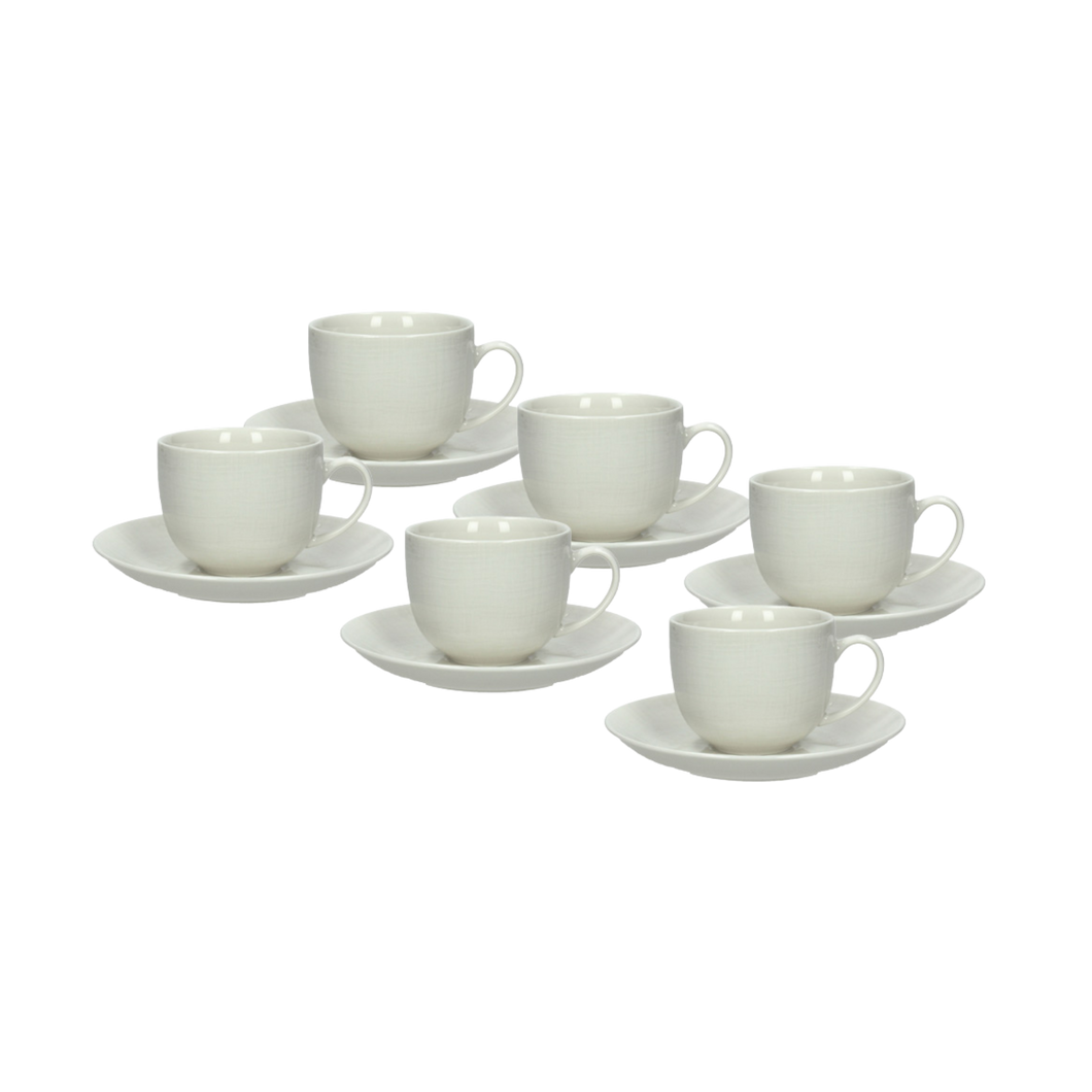 Victoria Bianco Tea Cup and Saucer - Set of 6