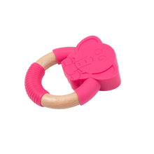 Load image into Gallery viewer, B-Wood Teether Pink Elephant
